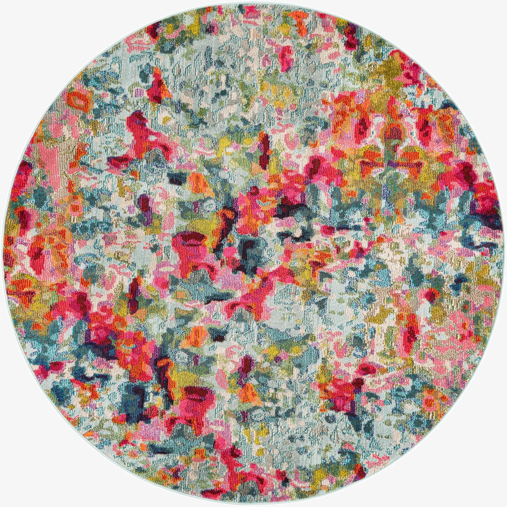  6' x 6'  Washable Theia Round Rug