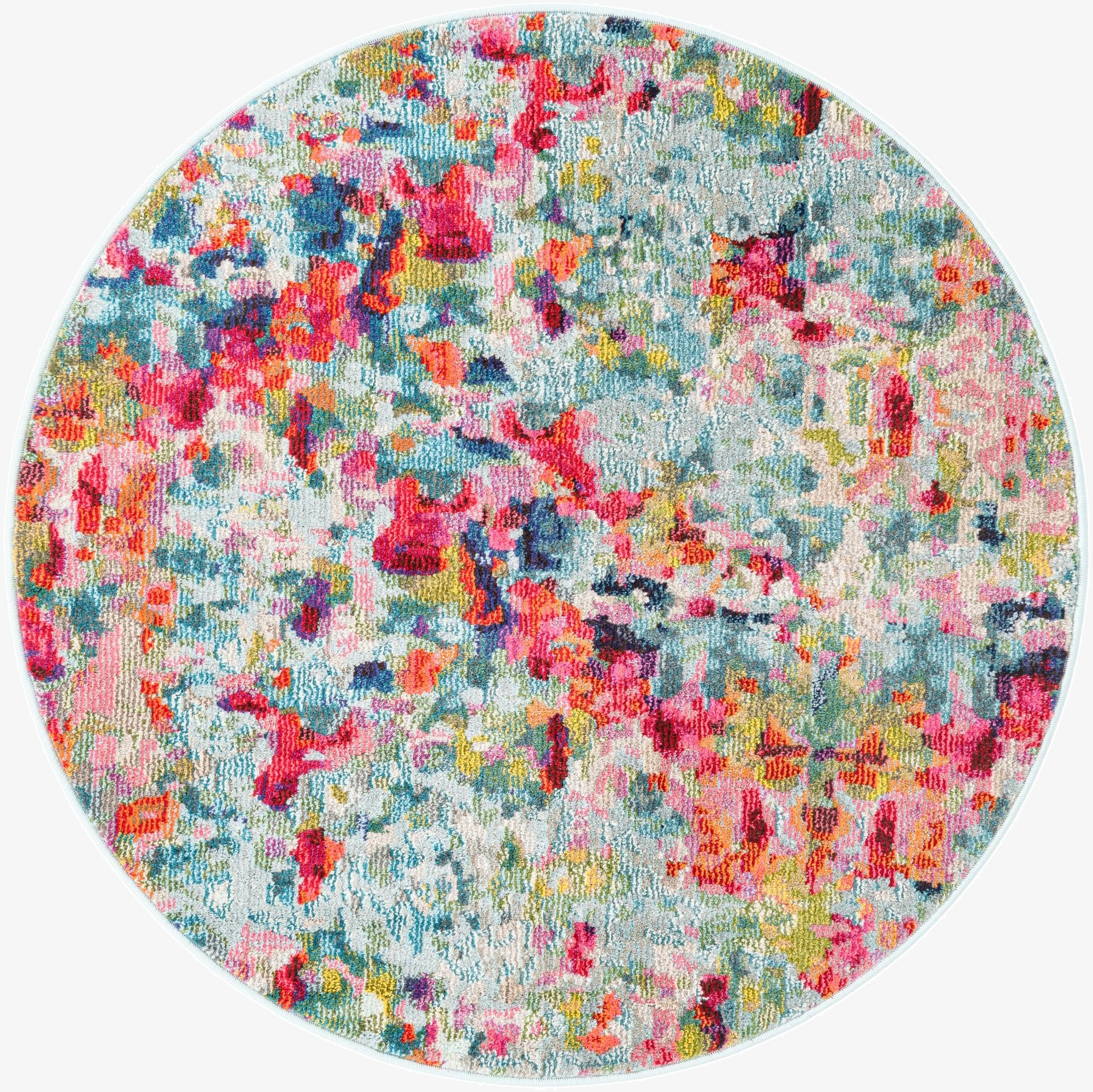  4' x 4'  Washable Theia Round Rug