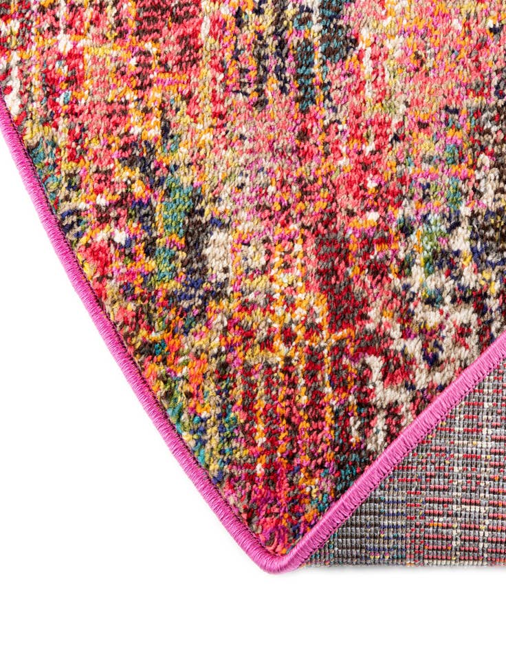 Detail image of  7' x 7'  Washable Vivid Round Rug