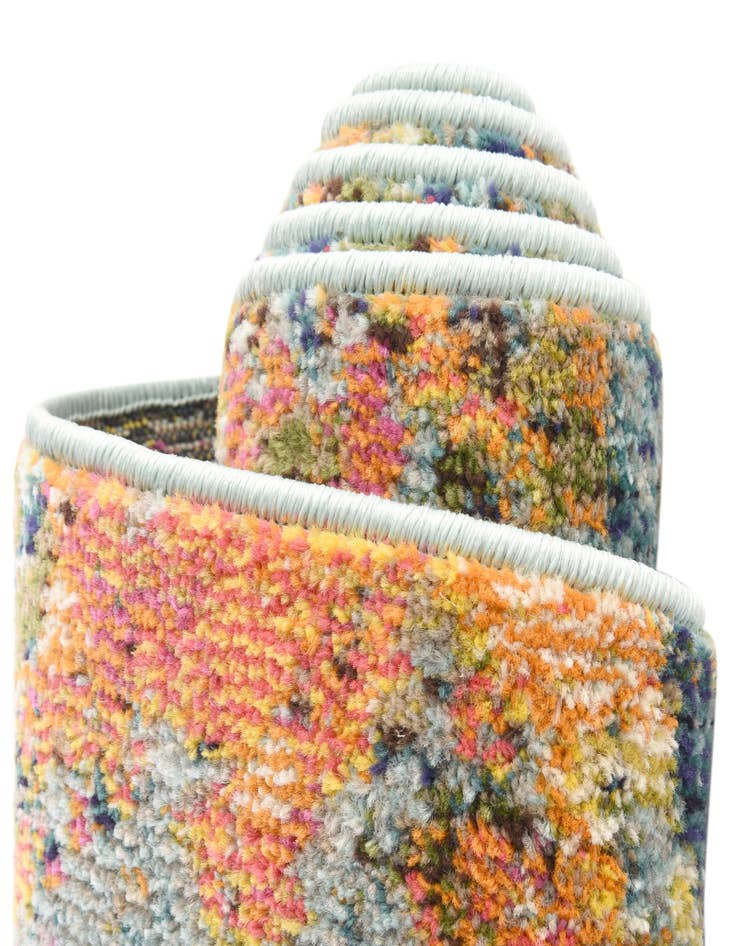 Detail image of  7' x 7'  Washable Vivid Round Rug