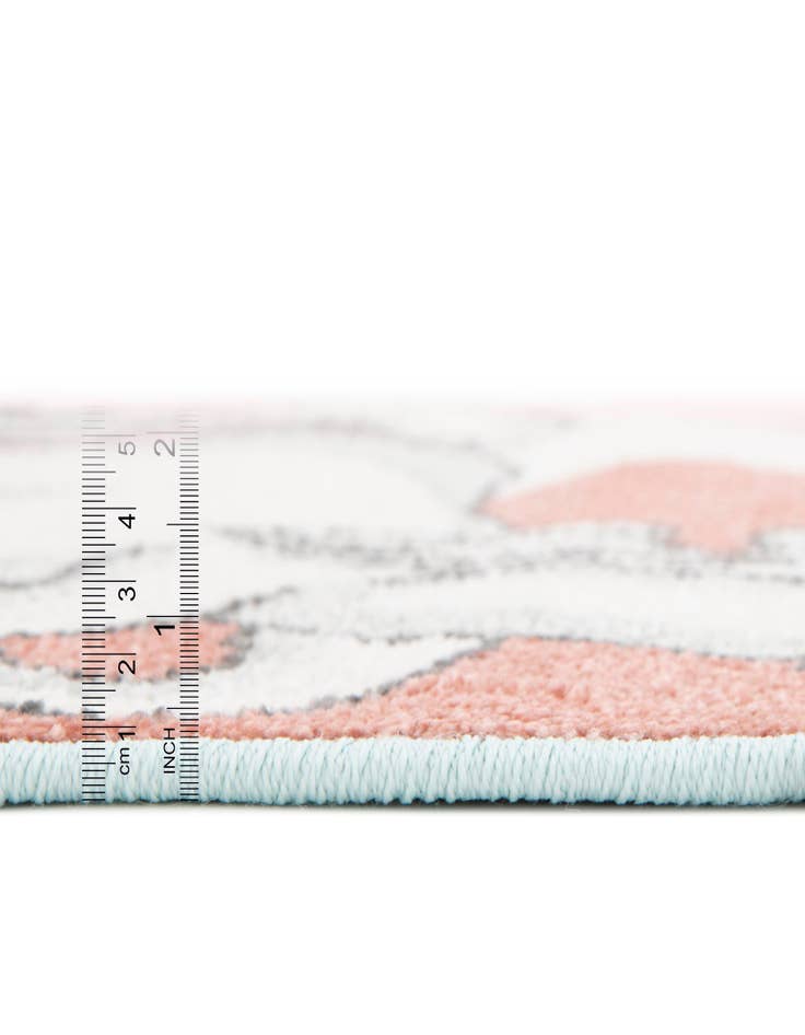 Detail image of  3' 3 x 3' 3 Unicorn Whimsy Kids Round Rug