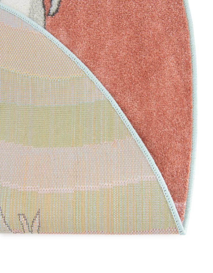 Detail image of  3' 3 x 3' 3 Unicorn Whimsy Kids Round Rug