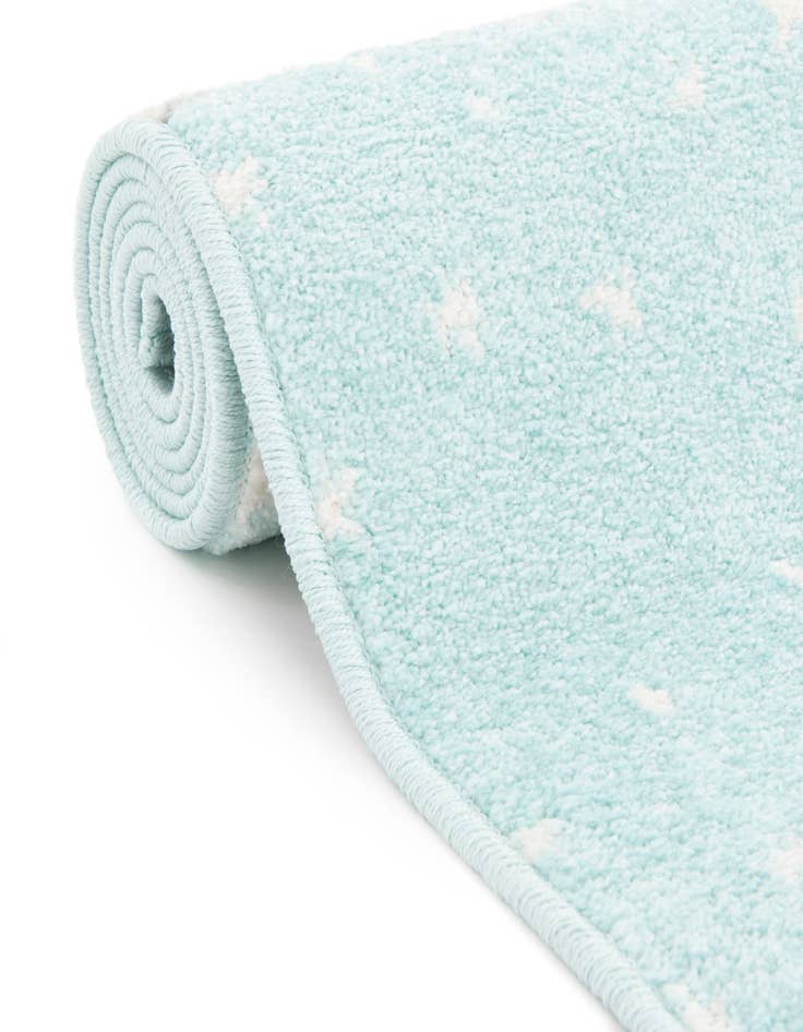 Detail image of  3' 3 x 3' 3 Unicorn Whimsy Kids Round Rug