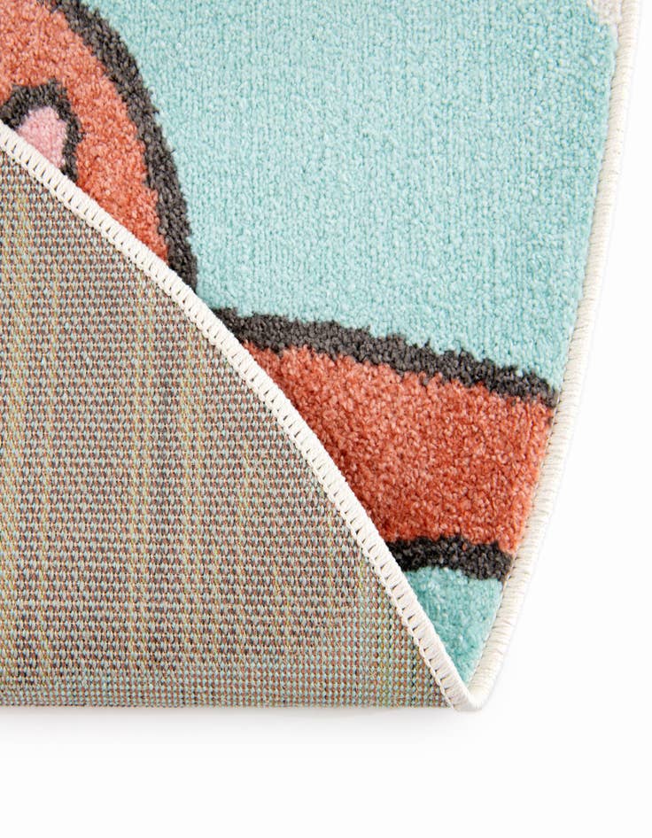 Detail image of  5' 3 x 5' 3 Airplanes Whimsy Kids Round Rug