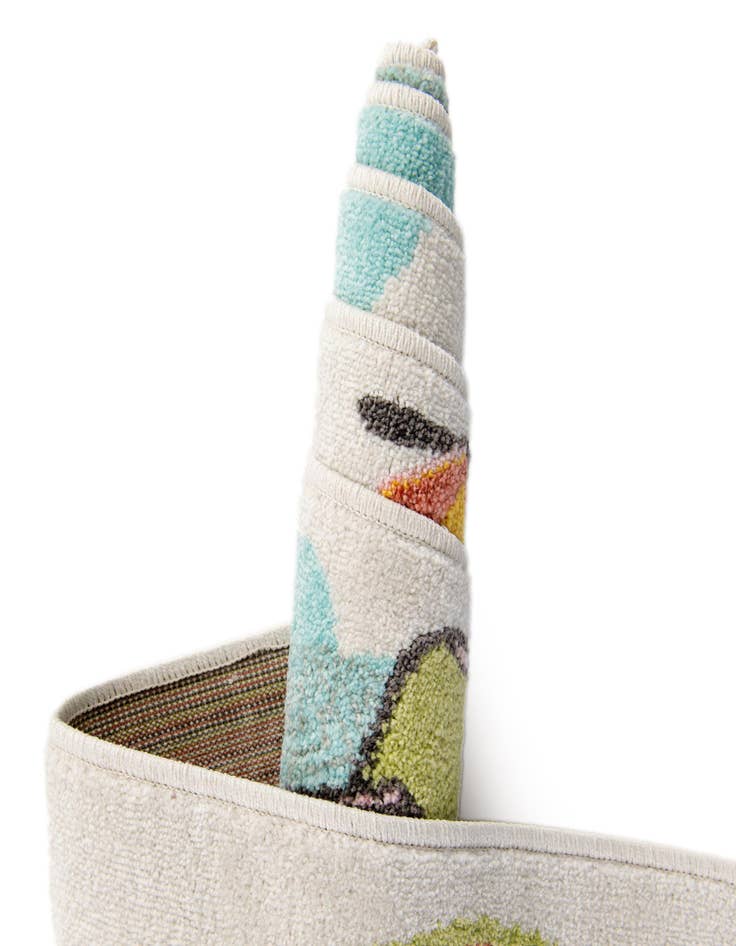 Detail image of  5' 3 x 5' 3 Airplanes Whimsy Kids Round Rug