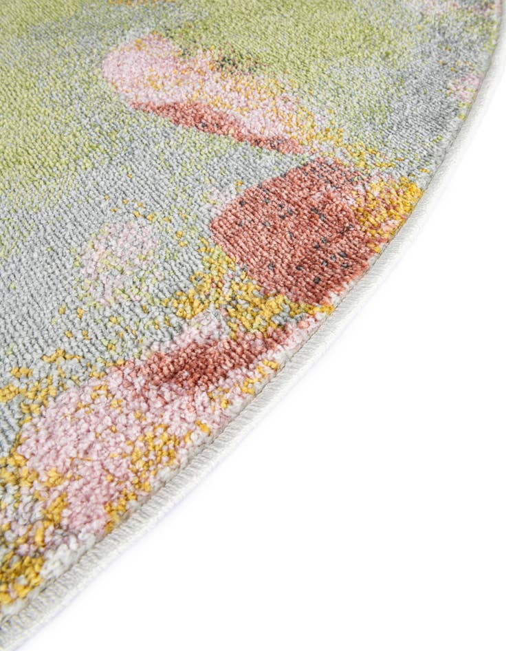 Detail image of  6' 1 x 6' 1 Abstract Whimsy Kids Round Rug