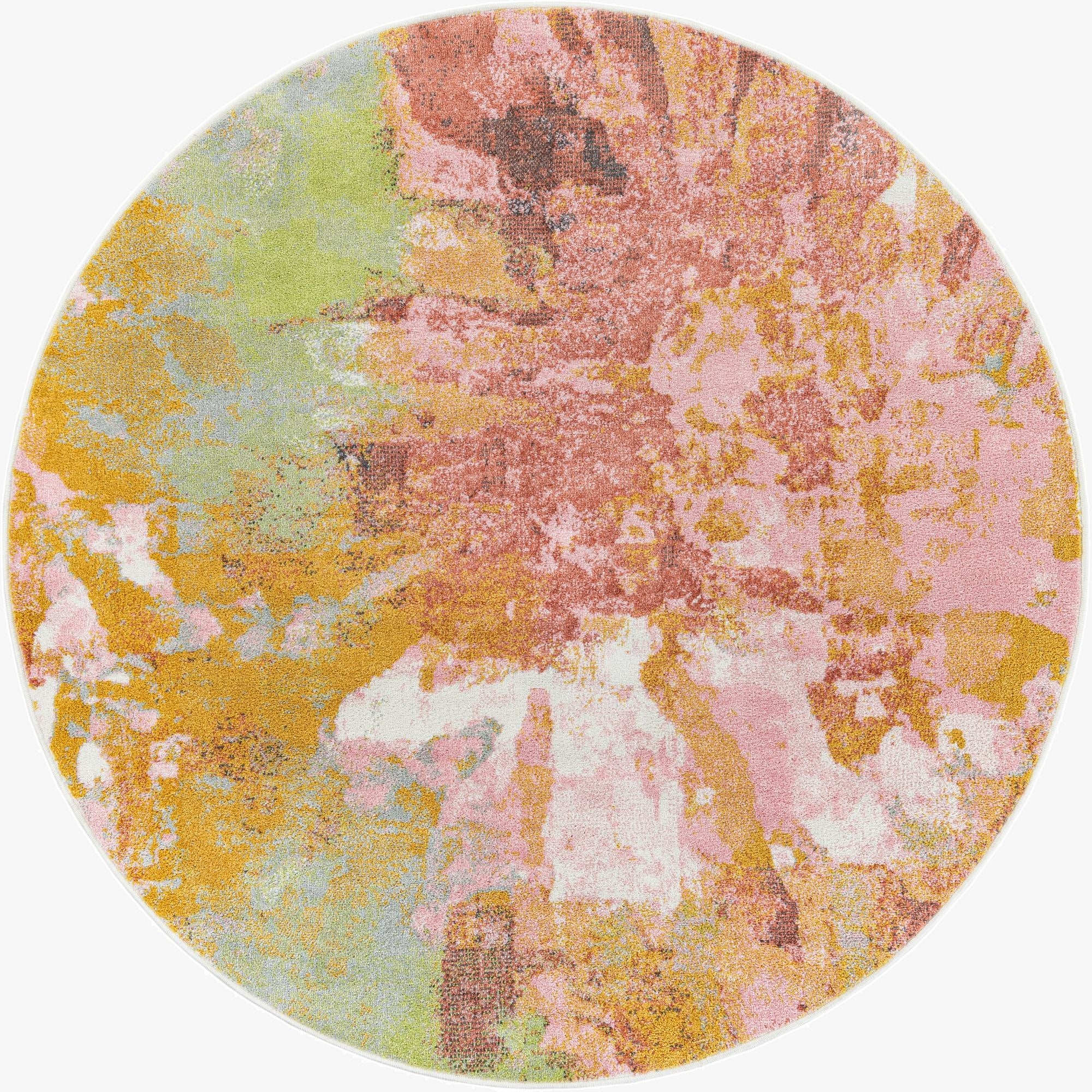  6' 1 x 6' 1 Abstract Whimsy Kids Round Rug