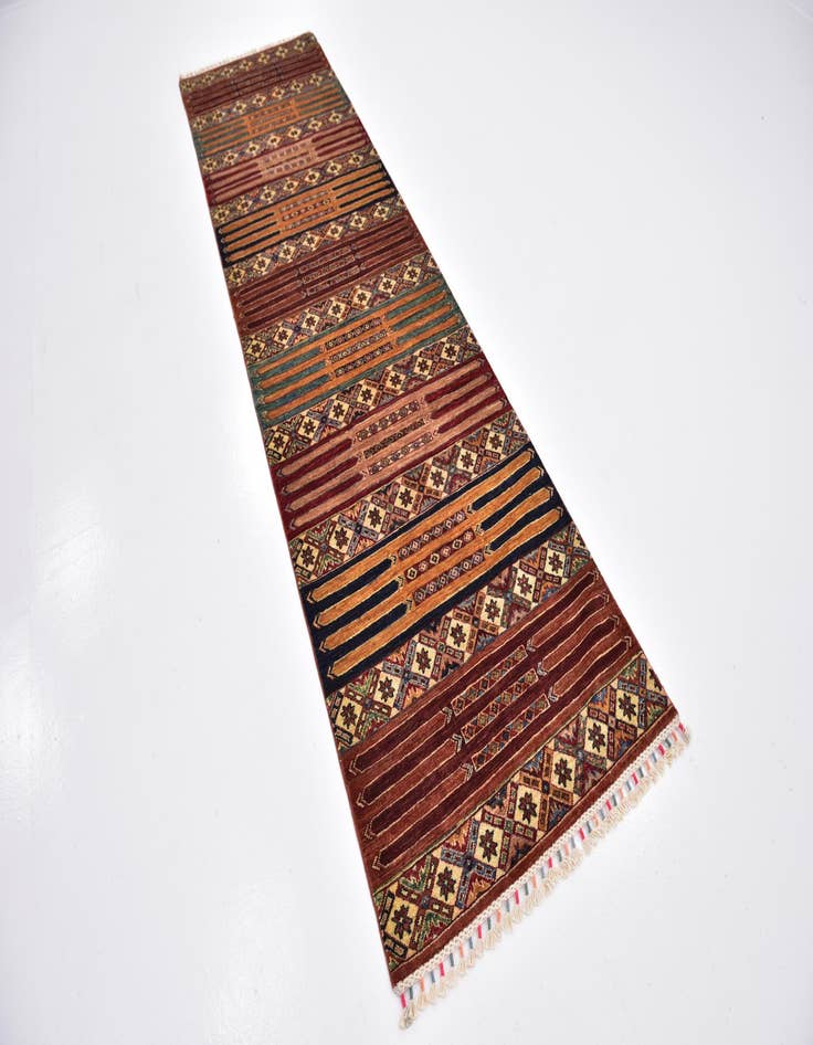 Detail image of  2' 10 x 10' 3  Hand Knotted Ariana Ziegler Runner Rug