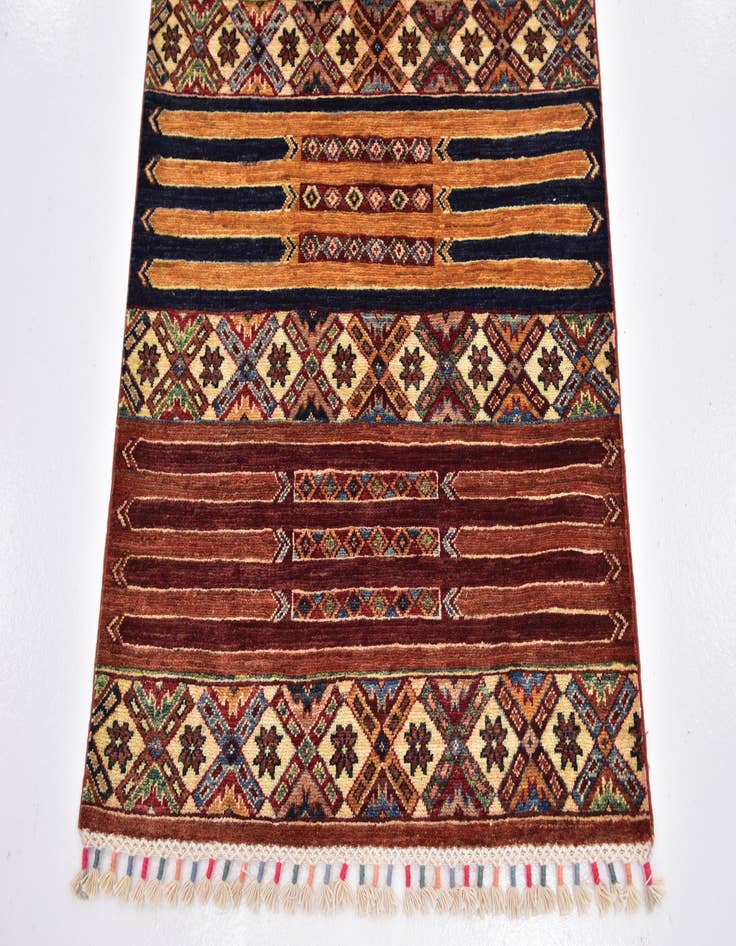 Detail image of  2' 10 x 10' 3  Hand Knotted Ariana Ziegler Runner Rug