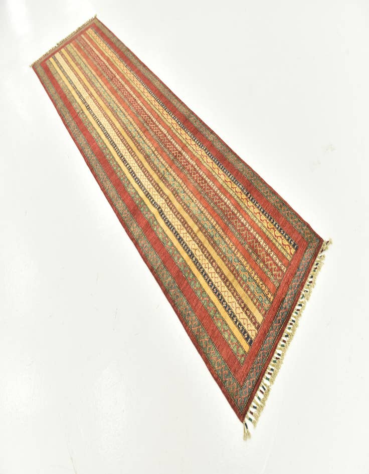 Detail image of  2' 8 x 9' 8  Hand Knotted Ariana Ziegler Runner Rug