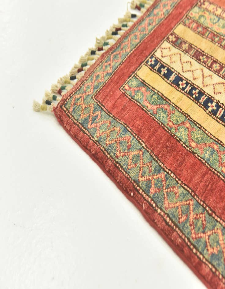 Detail image of  2' 8 x 9' 8  Hand Knotted Ariana Ziegler Runner Rug