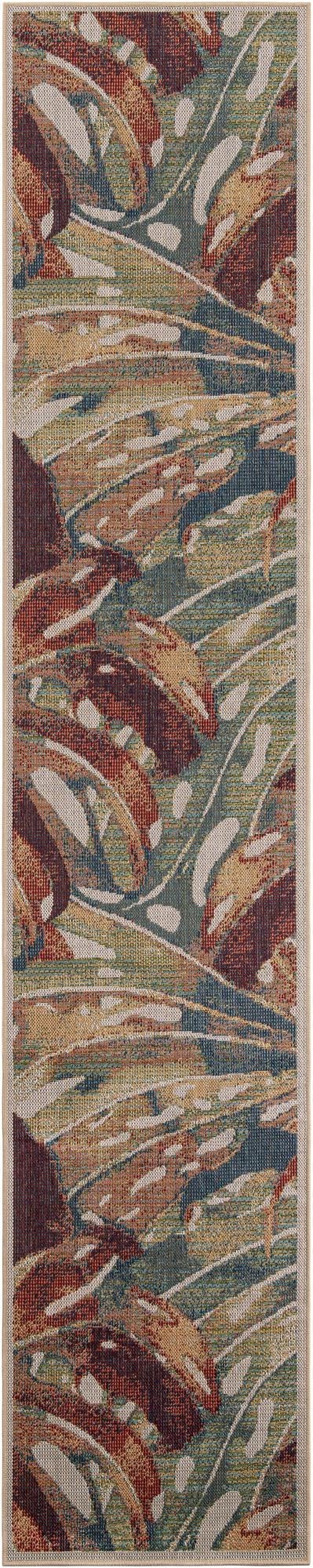  2' 7 x 13'  Washable Baja Indoor / Outdoor Runner Rug