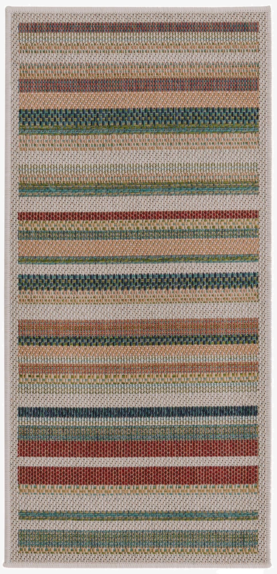  2' x 4'  Washable Baja Indoor / Outdoor Runner Rug