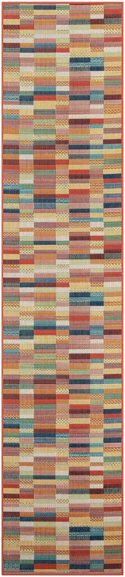  2' 7 x 12'  Washable Baja Indoor / Outdoor Runner Rug