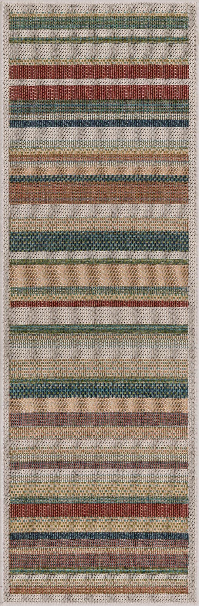  2' x 6'  Washable Baja Indoor / Outdoor Runner Rug