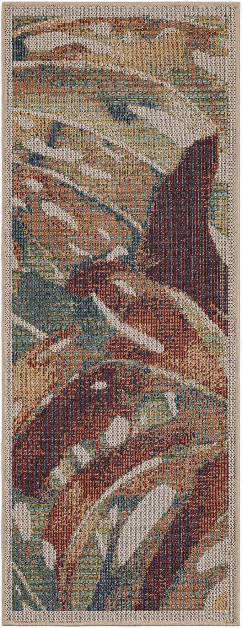  2' x 5' 1  Washable Baja Indoor / Outdoor Runner Rug