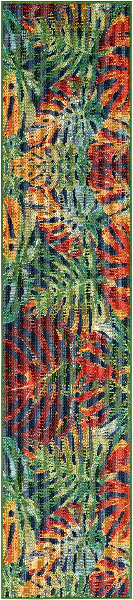  2' 7 x 12'  Washable Baja Indoor / Outdoor Runner Rug