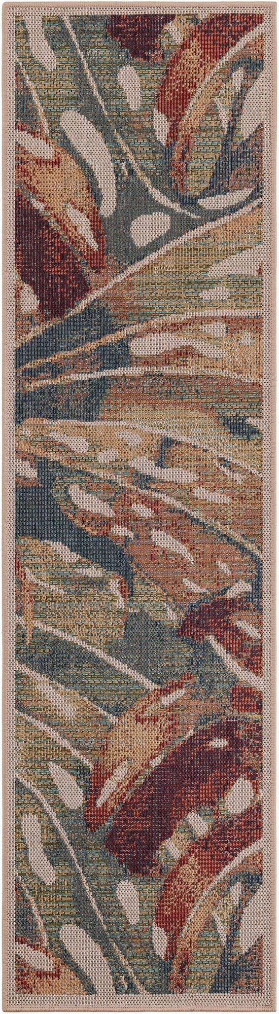  2' x 7' 1  Washable Baja Indoor / Outdoor Runner Rug