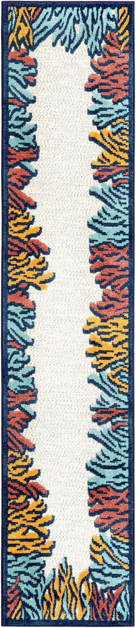  2' x 10'  Washable Belize Indoor / Outdoor Runner Rug