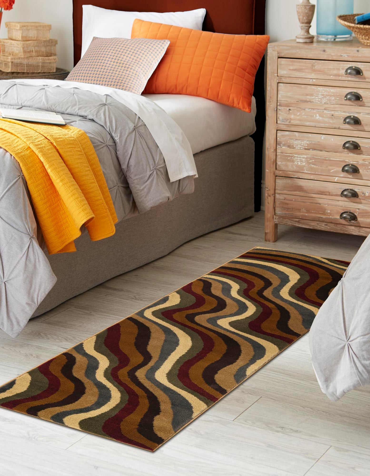 Multicolor 2' x 6' Cafe Runner Rug | Rugs.com