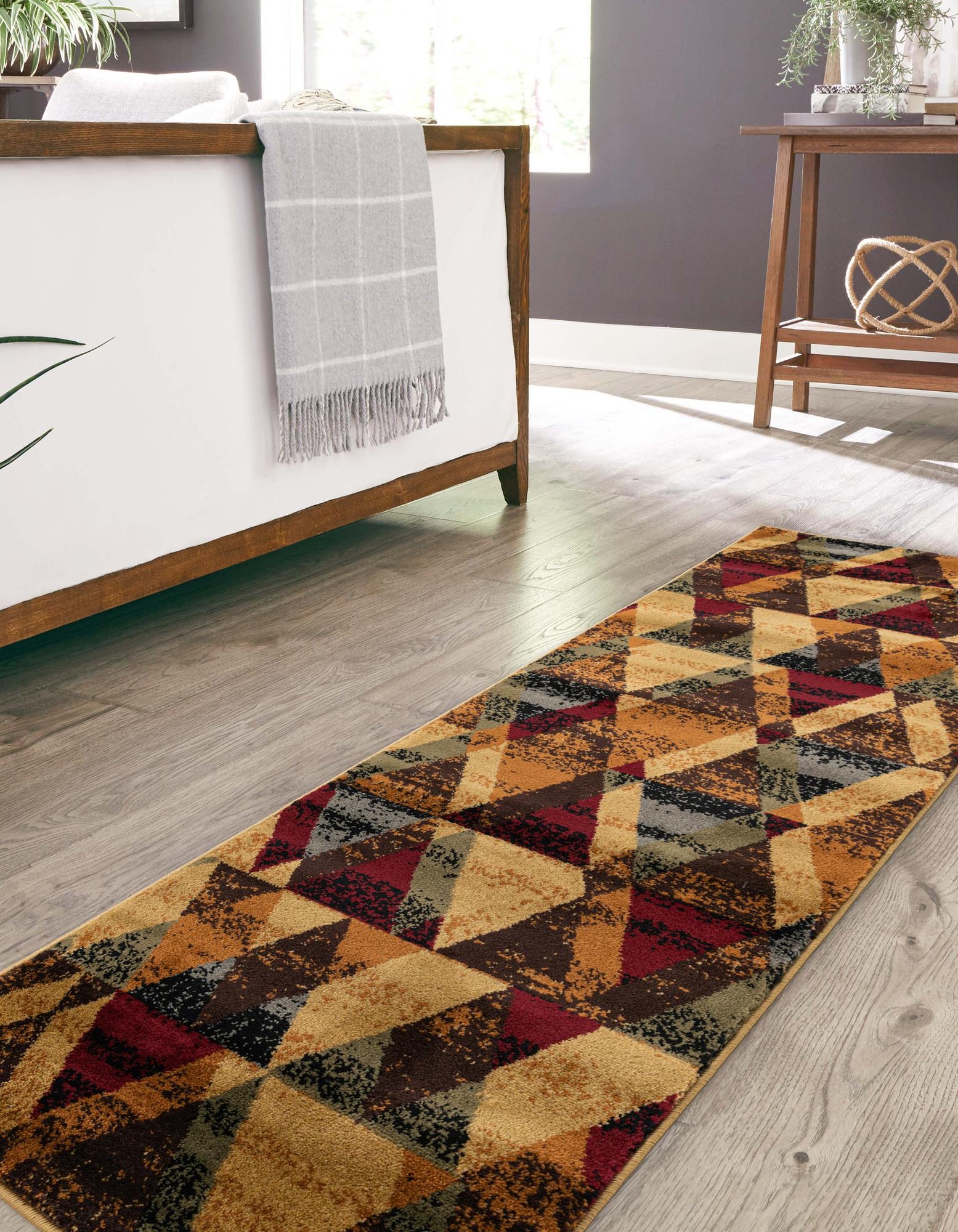 Multicolor 2' 7 x 12' Cafe Runner Rug | Rugs.com