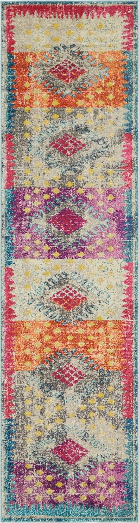  2' 7 x 10'  Washable Carnevale Runner Rug