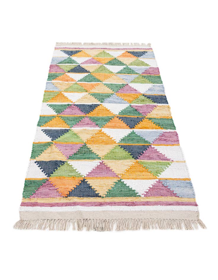 Detail image of  3' x 5' 7 Chindi Cotton Runner Rug
