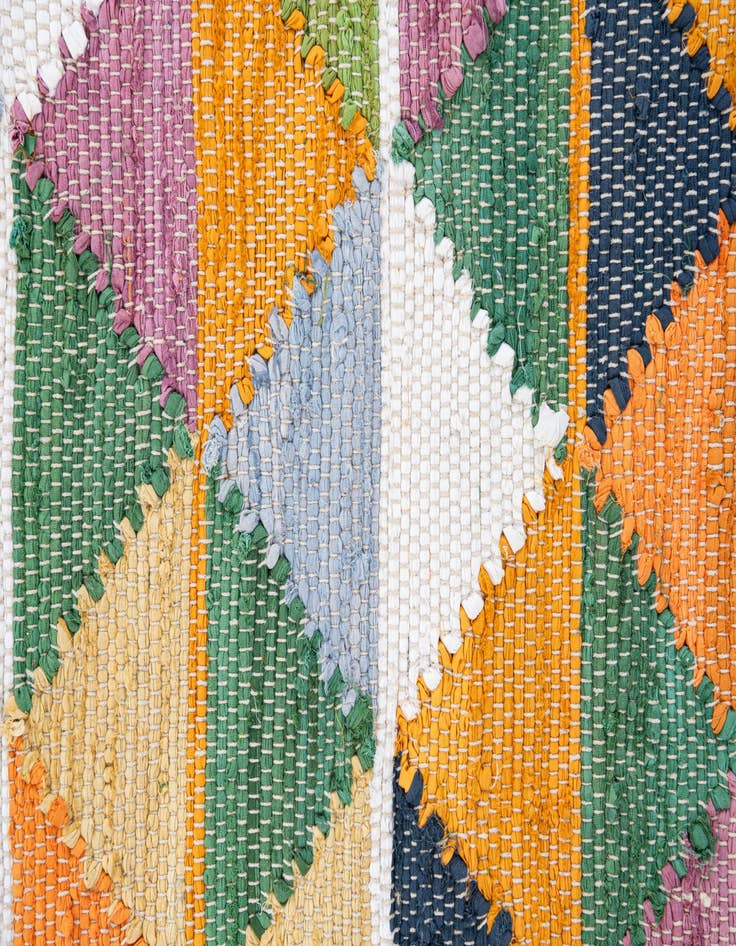 Detail image of  3' x 5' 7 Chindi Cotton Runner Rug