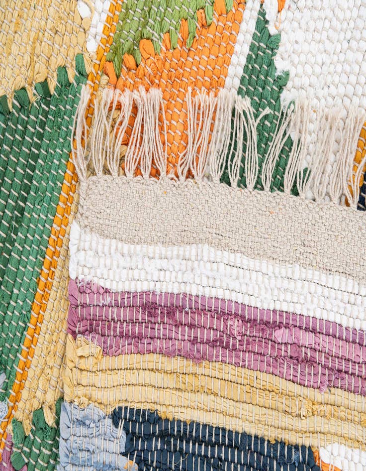 Detail image of  3' x 5' 7 Chindi Cotton Runner Rug