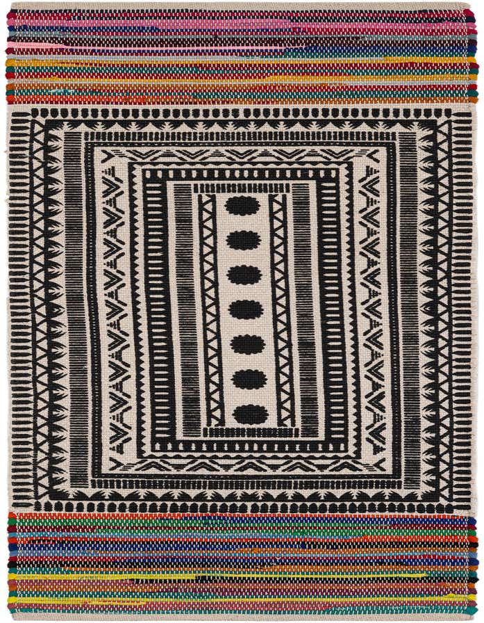 Primary image  2' x 6' 1  Hand Braided Chindi Cotton Runner Rug