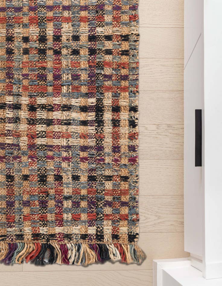 Detail image of  2' x 6' 1  Hand Woven Chunky Jute Runner Rug