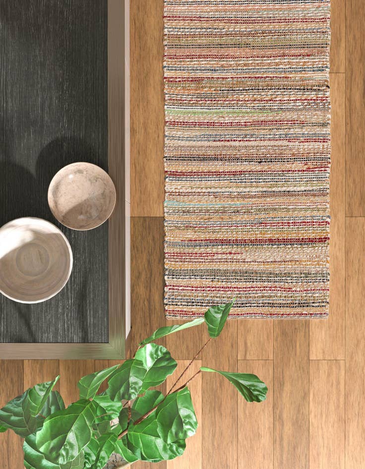 Detail image of  2' x 8'  Hand Woven Chunky Jute Runner Rug