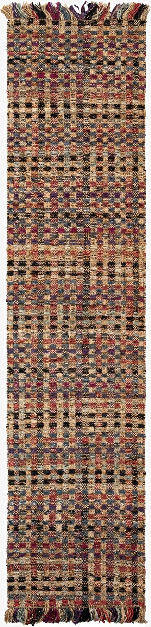 2' 7 x 12'  Hand Woven Chunky Jute Runner Rug