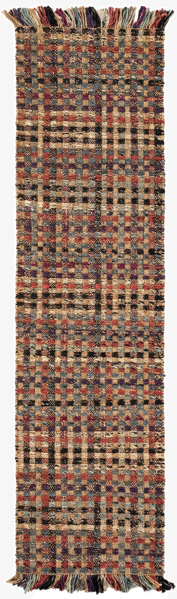  2' 7 x 10'  Hand Woven Chunky Jute Runner Rug