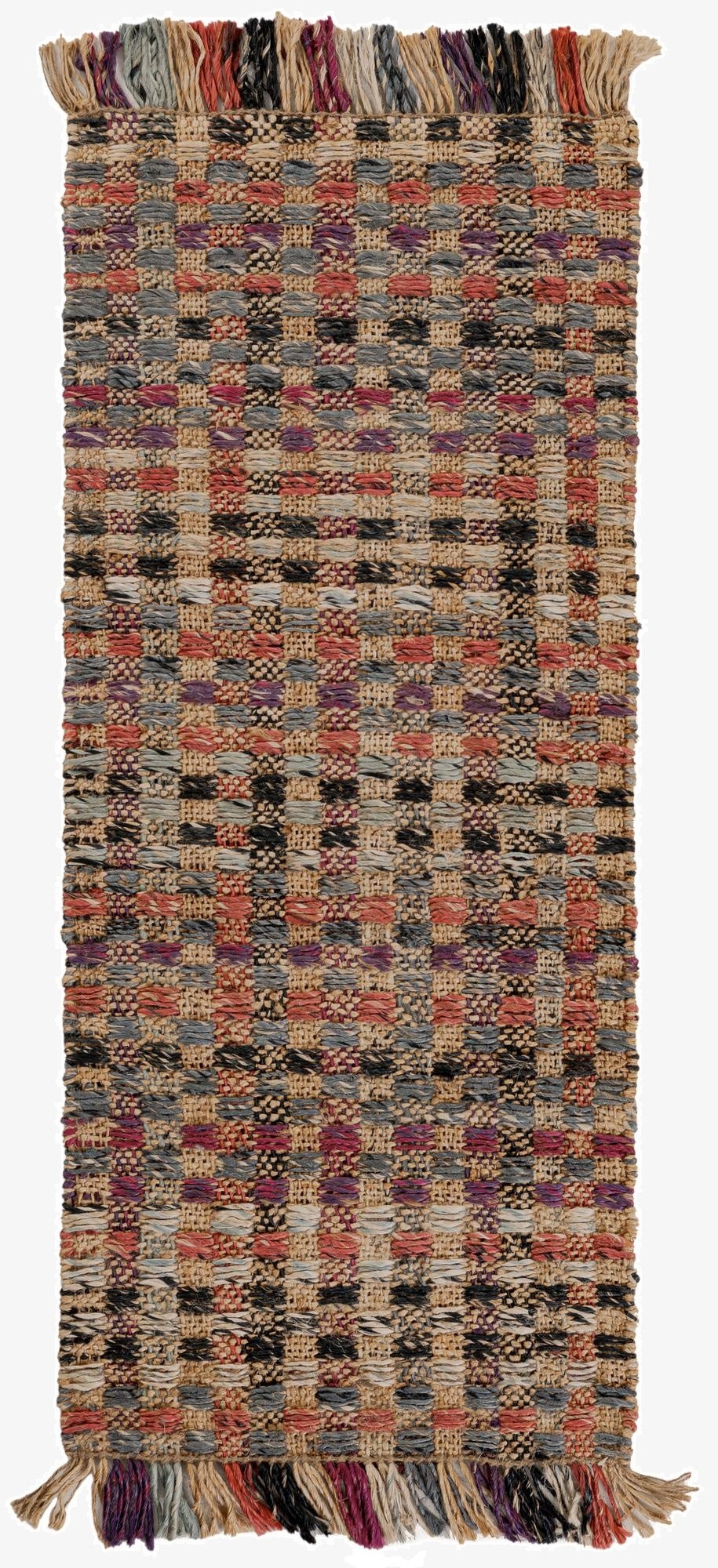  2' x 5' 1  Hand Woven Chunky Jute Runner Rug