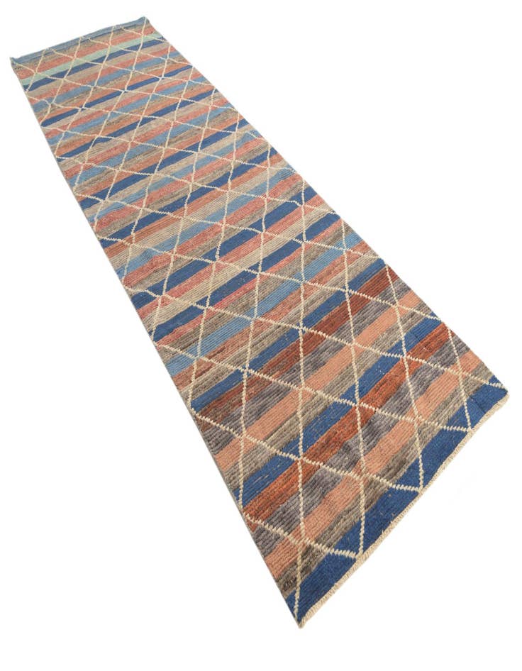 Detail image of  4' 2 x 12' 3  Hand Knotted Darya Wool Runner Rug