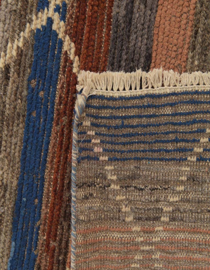 Detail image of  4' 2 x 12' 3  Hand Knotted Darya Wool Runner Rug
