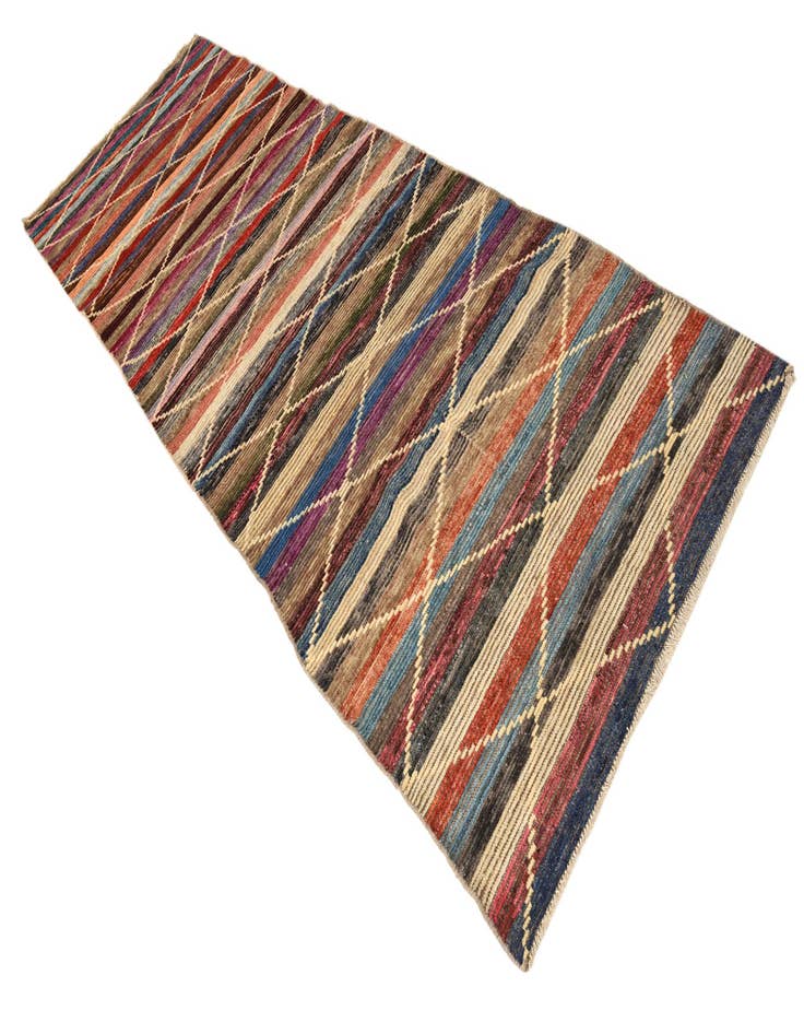 Detail image of  4' 1 x 12' 4  Hand Knotted Darya Wool Runner Rug