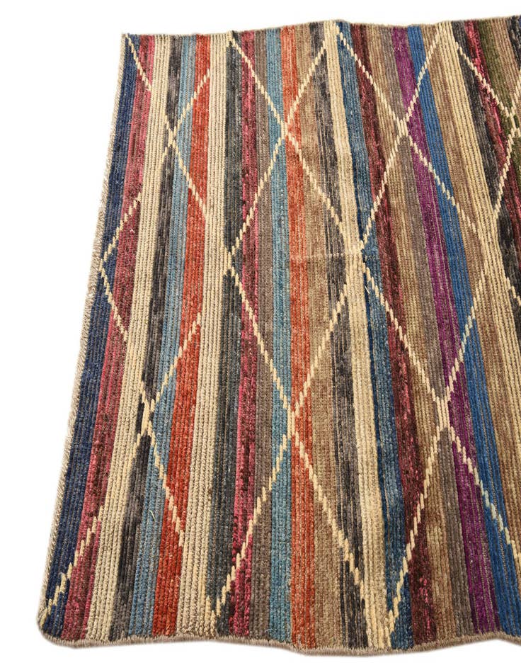 Detail image of  4' 1 x 12' 4  Hand Knotted Darya Wool Runner Rug