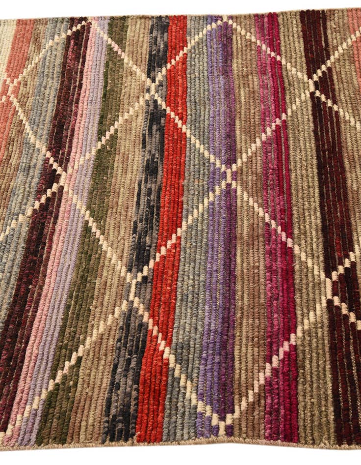 Detail image of  4' 1 x 12' 4  Hand Knotted Darya Wool Runner Rug