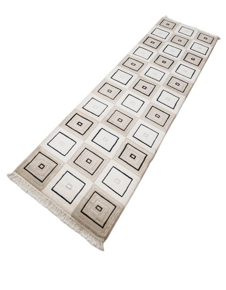 Detail image of  2' 9 x 9' 9  Hand Knotted Darya Wool Runner Rug