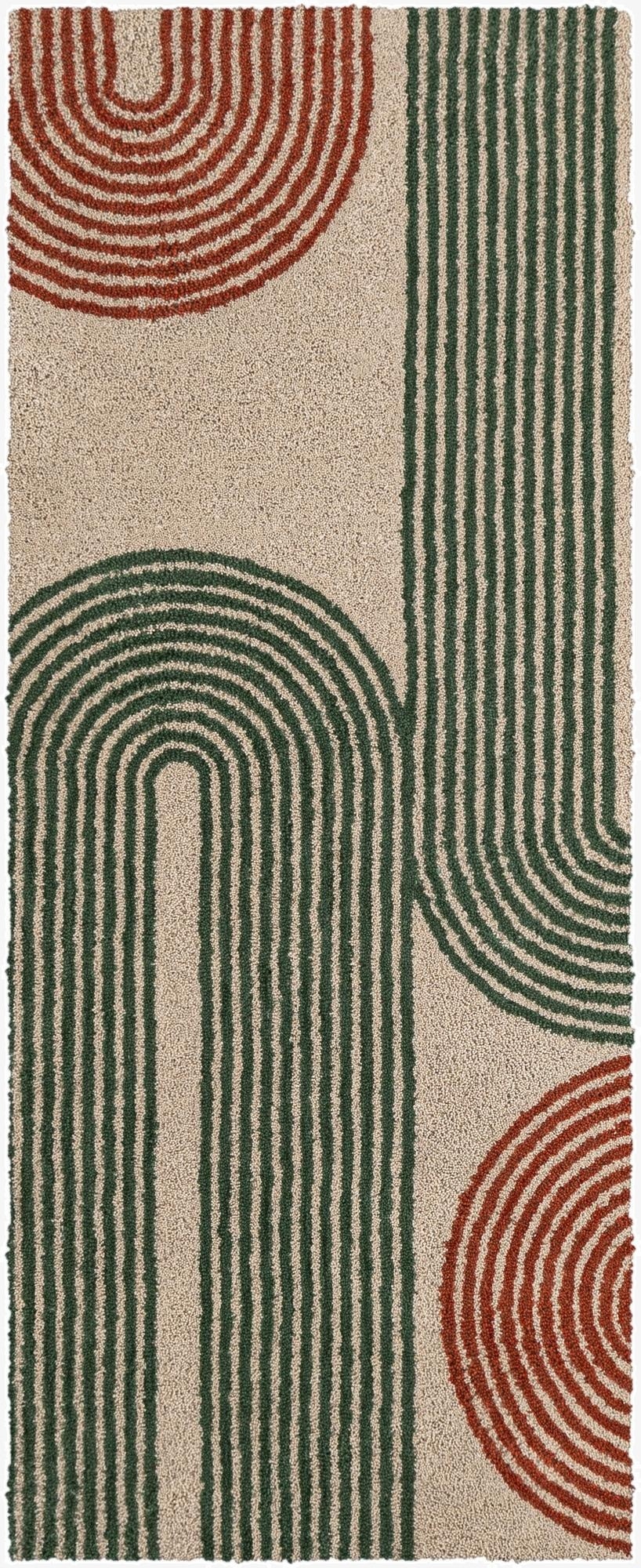  2' x 6' 1 Handtufted Wool Runner Rug