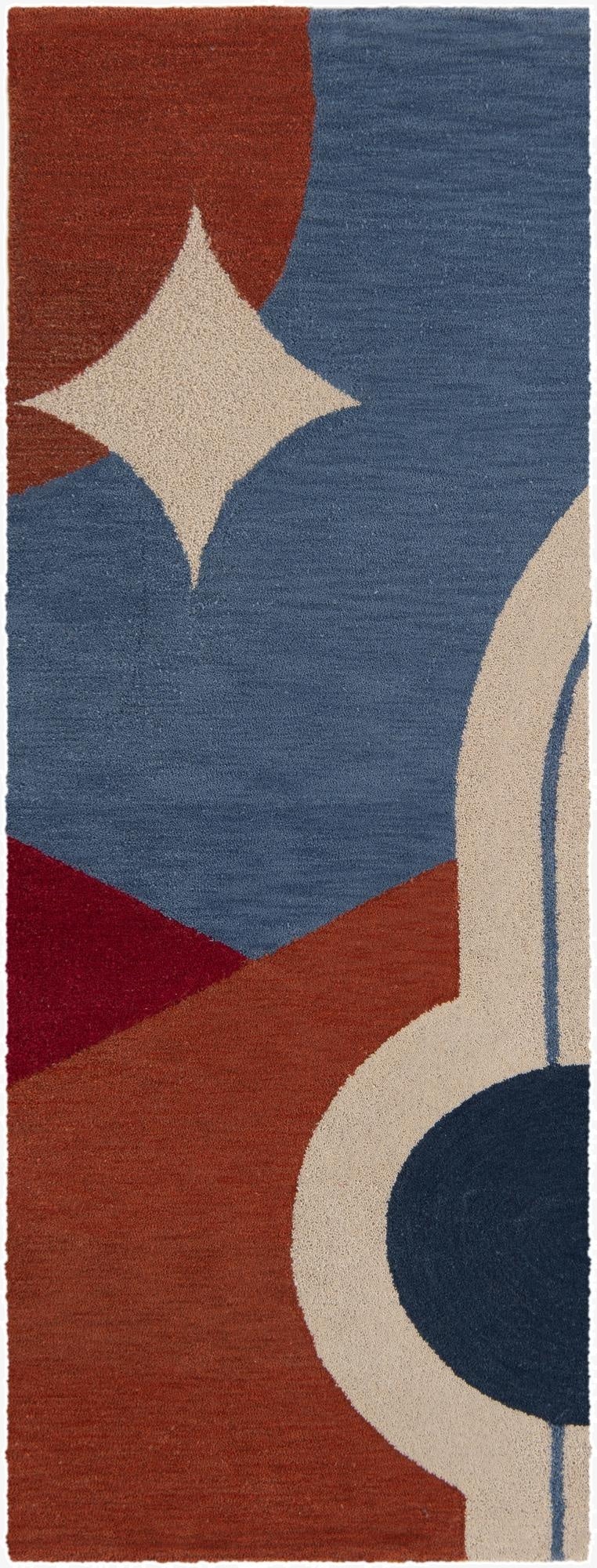  2' x 6' 1 Handtufted Wool Runner Rug