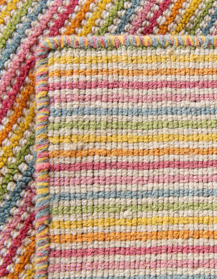 Detail image of  2' x 6' 1  Hand Woven Happy Rugs Happy Home Wool Runner