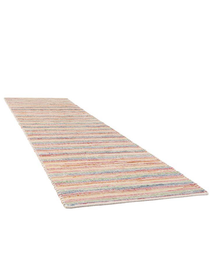 Detail image of  2' 7 x 10'  Hand Woven Happy Rugs Rainbow Weave Runner