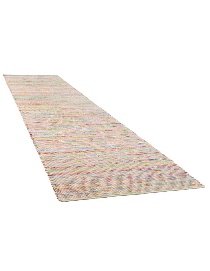 Detail image of  2' 7 x 13' 1  Hand Woven Happy Rugs Rainbow Weave Runner