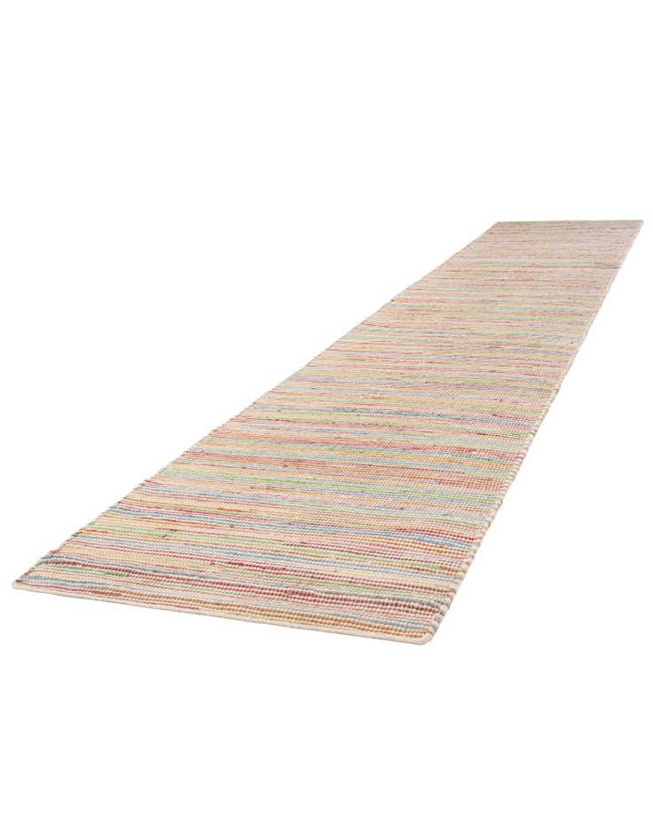 Detail image of  2' 7 x 13' 1  Hand Woven Happy Rugs Rainbow Weave Runner