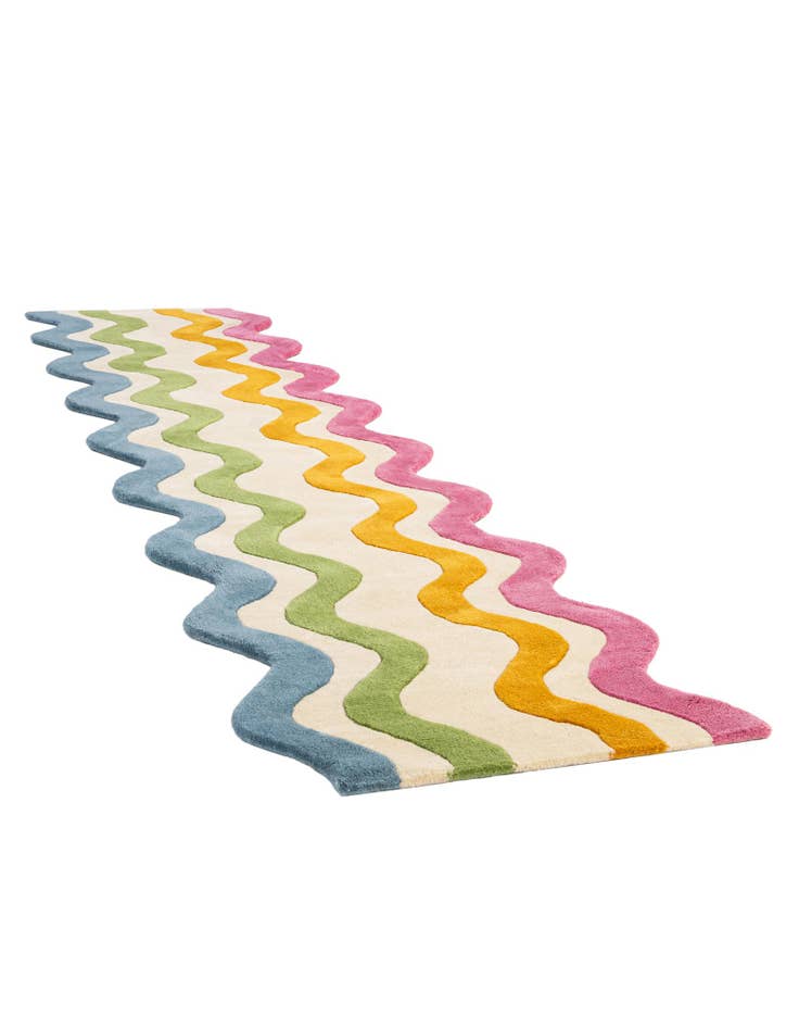 Detail image of  2' 7 x 10' Happy Rugs Wavy Wool Runner