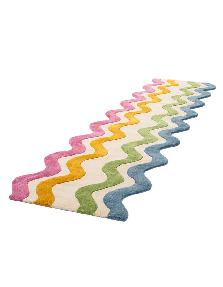 Detail image of  2' 7 x 10' Happy Rugs Wavy Wool Runner