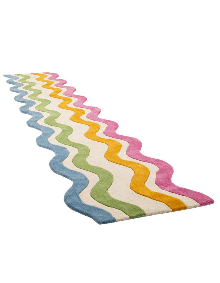 Detail image of  2' 7 x 13' 1 Happy Rugs Wavy Wool Runner